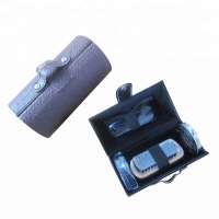 Factory Price Shoe Polish Cleaning Brushes Set Kit Shoe Care kit Brown Pu Leather Case Shoe Shine Kit